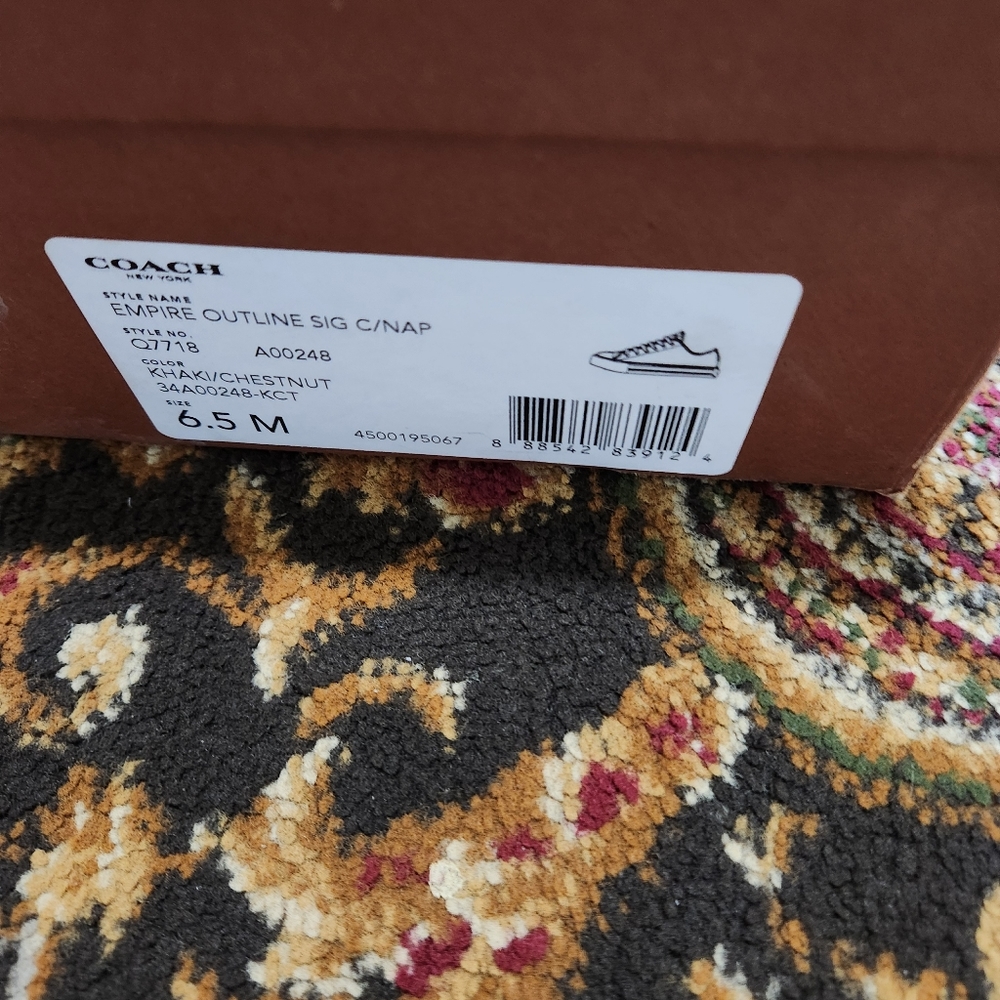 Authentic Coach Signature Brown & Tan Low Sneakers 6.5 - Picture 9 of 11